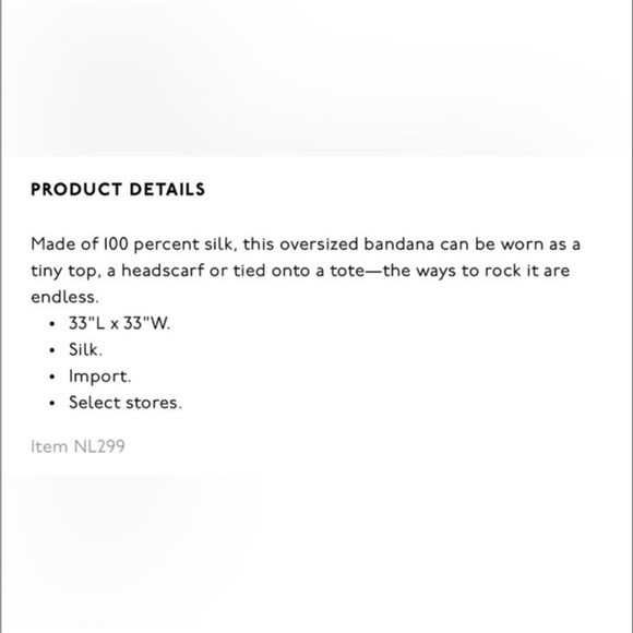 Madewell silk oversized bandana size 33” square - Picture 4 of 10